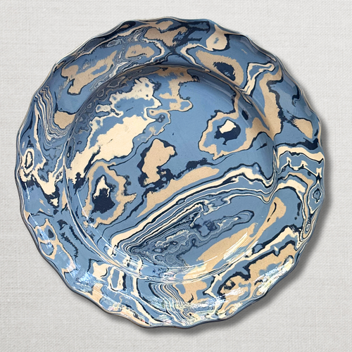 Marbled Scalloped Plate in Arcachon (AR #771)