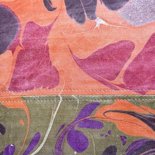 Hand Marbled One-of-a-Kind Pillow (26-18)