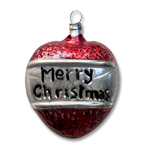 Nostalgic "Merry Christmas" Heart Ornament