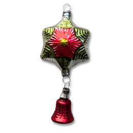 Nostalgic Christmas Star with Bell Ornament