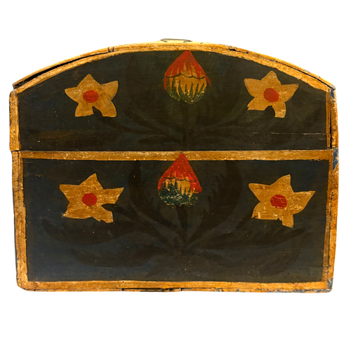 18th-century French Painted Trunk