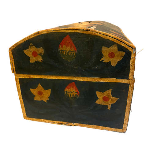 18th-century French Painted Trunk