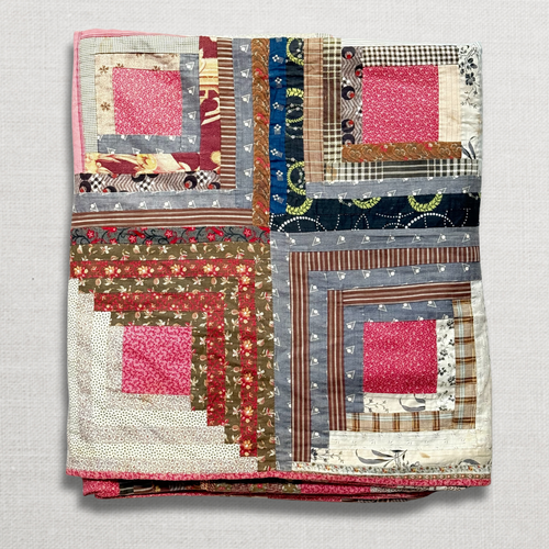 19th-century American Hand-Stitched Quilt #4