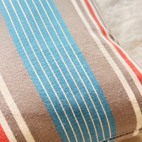 Custom 19th Century French Ticking Pillow (#12)