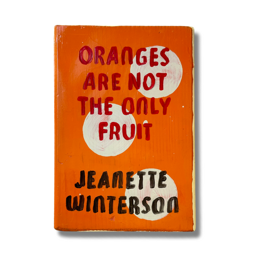 Leanne Shapton "Oranges Are Not the Only Fruit" Painted Wooden Book