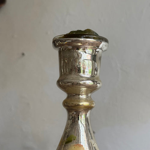 19th-century Mercury Glass Candle Holder (#10-3)