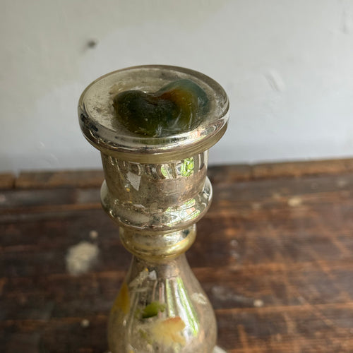 19th-century Mercury Glass Candle Holder (#10-3)