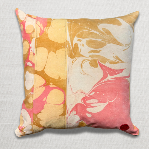 Hand Marbled One-of-a-Kind Pillow (SW02)