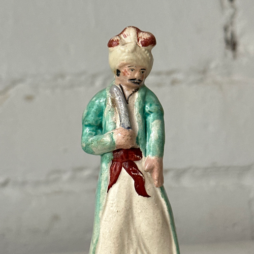 19th-century Porcelain Staffordshire Turkish Figurine