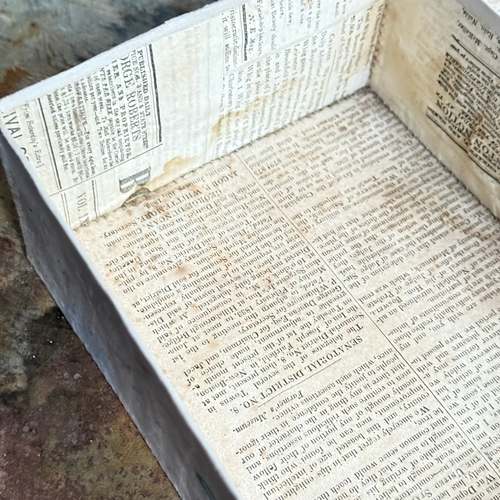 19th-century Handmade Paper Box