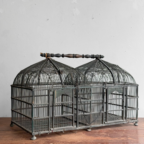 Mid 19th-century Victorian Double Dome Top Bird Cage