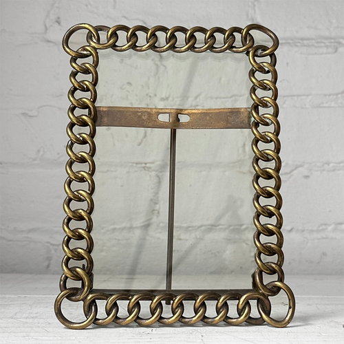19th-century English Welded Brass Picture Frame