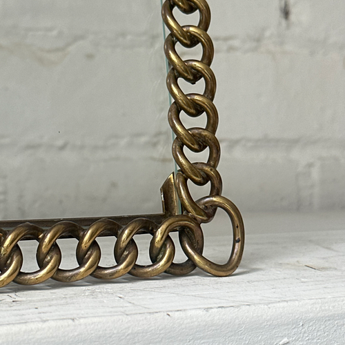 19th-century English Welded Brass Picture Frame