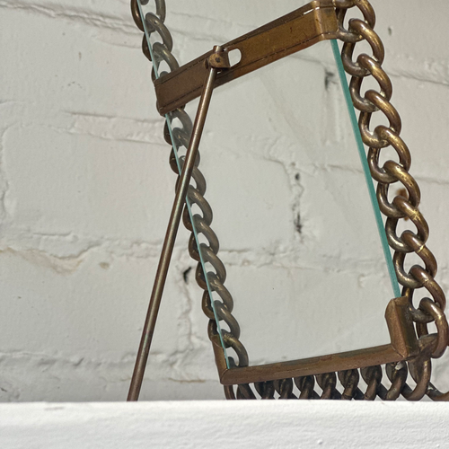 19th-century English Welded Brass Picture Frame