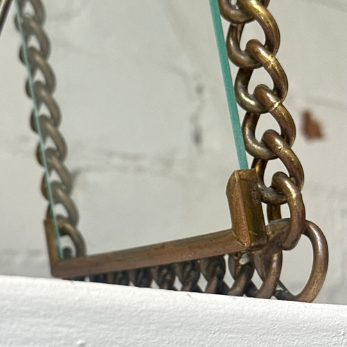 19th-century English Welded Brass Picture Frame