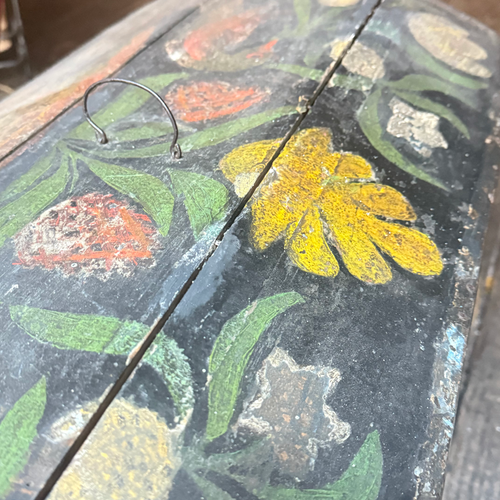 18th-century French Painted Trunk