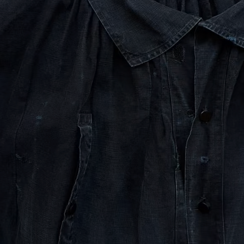 19th-century French Indigo Smock (#S-03)
