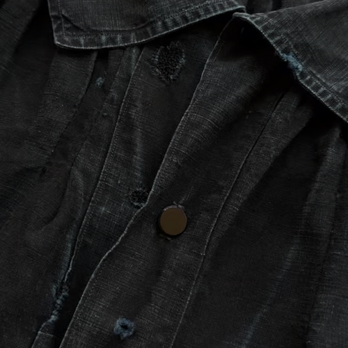 19th-century French Indigo Smock (#S-03)