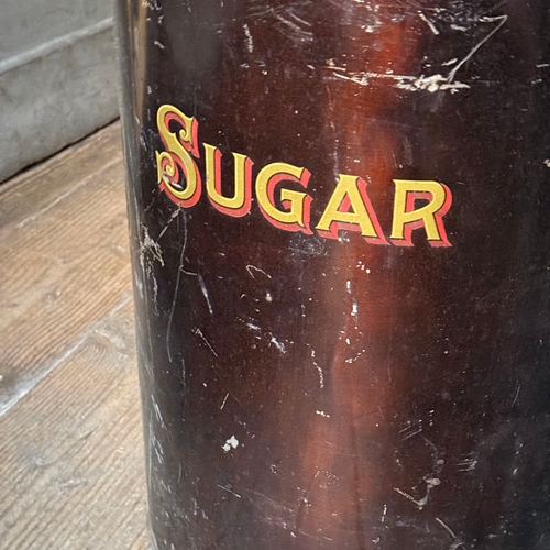 19th-century American Sugar Tin Container