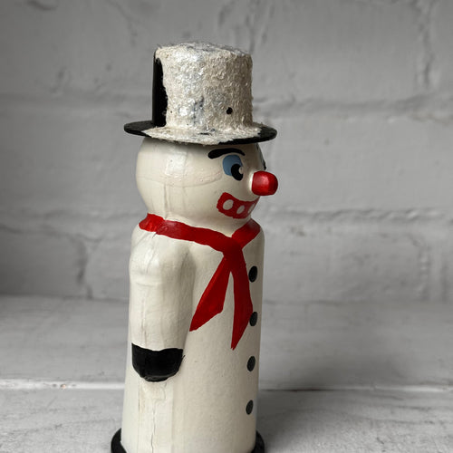Nostalgic Papier-Mâché Snowman Candy Box