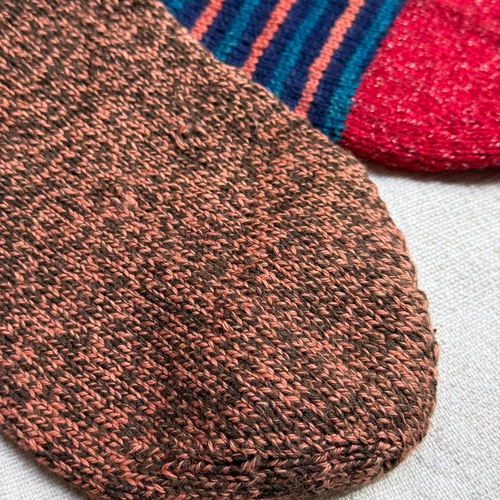 Pair of Antique German Striped Socks (#3)