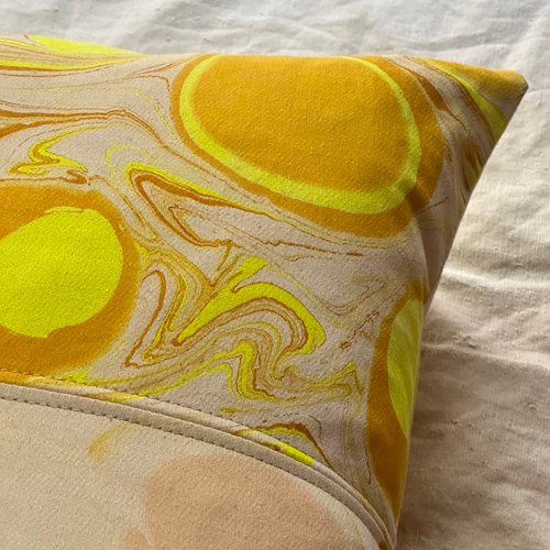 Hand Marbled One-of-a-Kind Pillow (SW724)