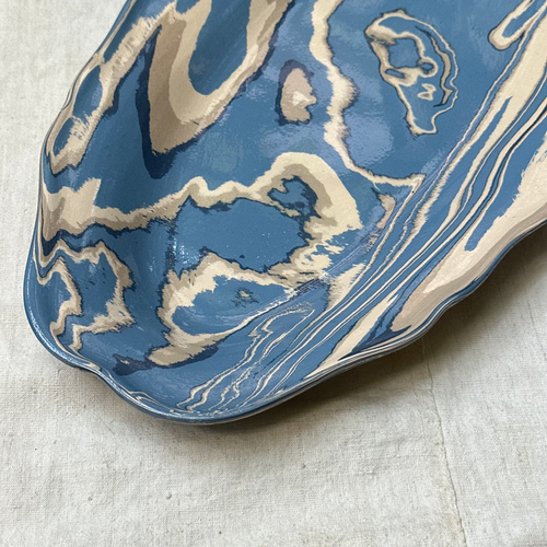 Marbled Fish Dish Platter in Arcachon (AR #743)