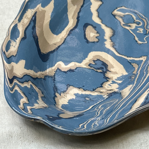 Marbled Fish Dish Platter in Arcachon (AR #743)