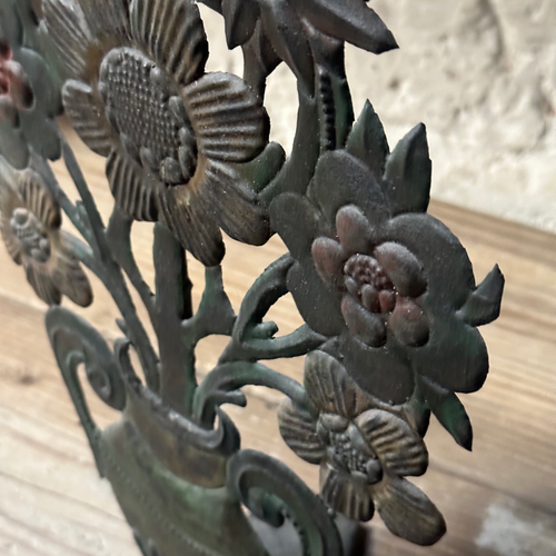 19th-century Spain Continental Tole Floral Altar Ornament (#3)
