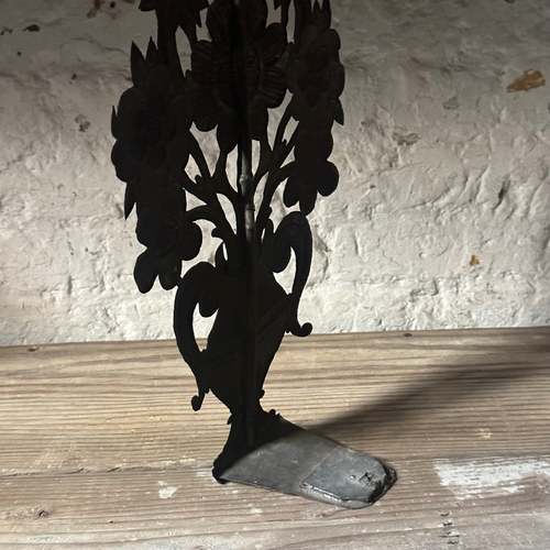 19th-century Spain Continental Tole Floral Altar Ornament (#3)