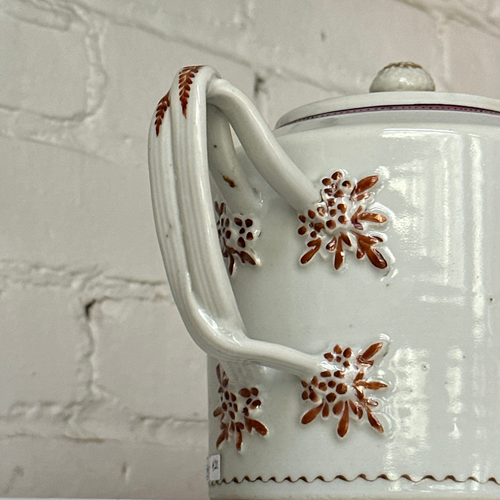 18th-century Famille Rose Chinese Qing Porcelain Teapot