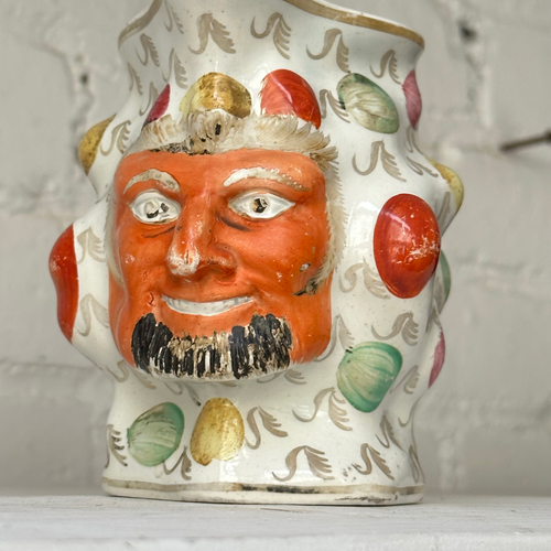 19th-century English Staffordshire Satyr Small Pitcher