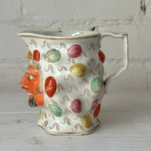 19th-century English Staffordshire Satyr Small Pitcher