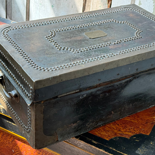 19th-century China Trade Leather Camphor Chest (#2)
