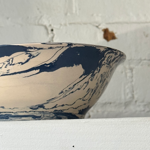 Marbled Large Pasta Bowl in Dark Belle Île (DB #733)
