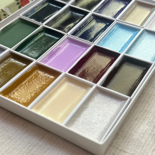 Winter Japanese Gansai Watercolor Set