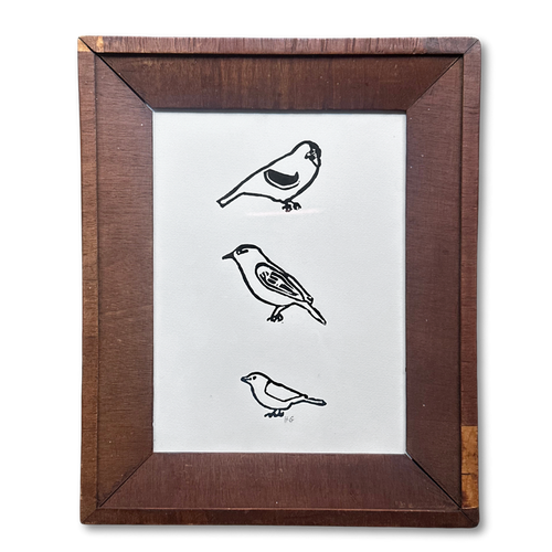 "Three Birds" in a Vintage Frame