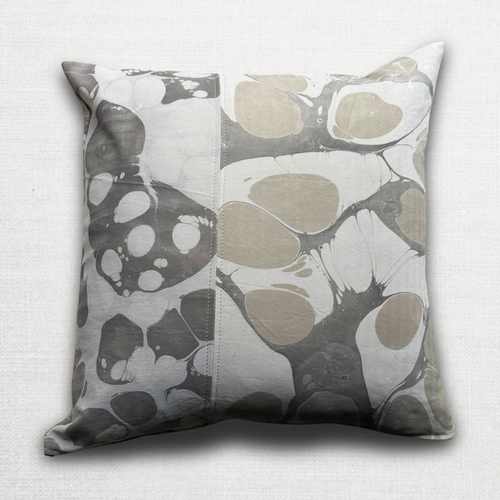 Hand Marbled One-of-a-Kind Pillow (26-02)