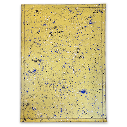 5'7.5" x 4' Black Point Mercantile Splatter Painted Canvas Mat #30