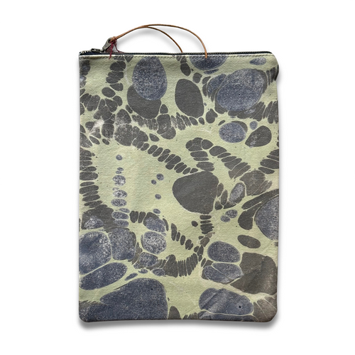 Hand Marbled One-of-a-Kind Zipper Pouch (#P04)