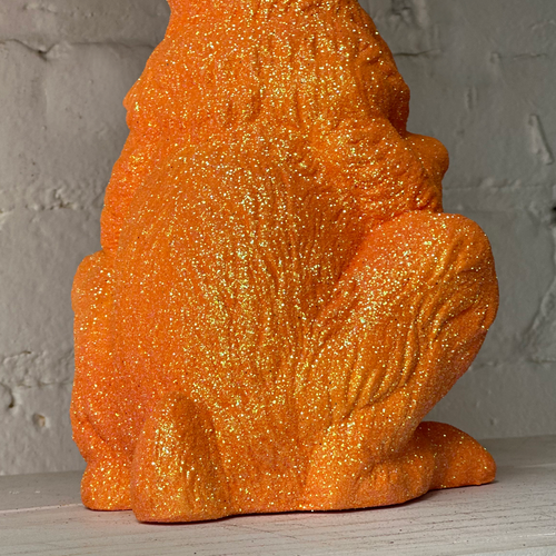 Ino Schaller Large Standing Glitter Bunny in Orange