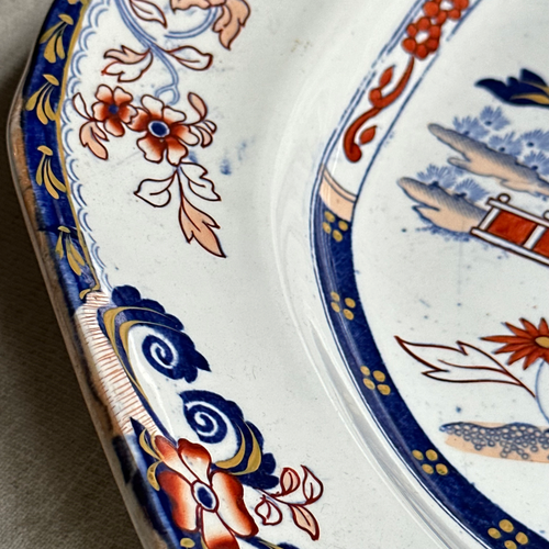 19th-century "Amherst Japan" Stone China Platter