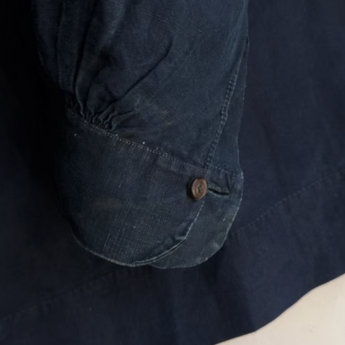 19th-century French Indigo Smock (#S-04)