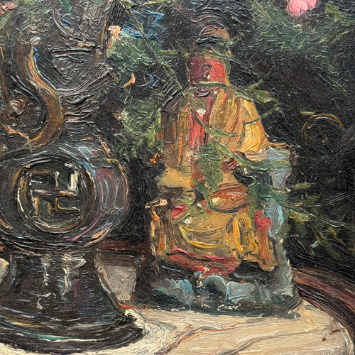 Early 20th-century French Floral Still Life Framed Painting