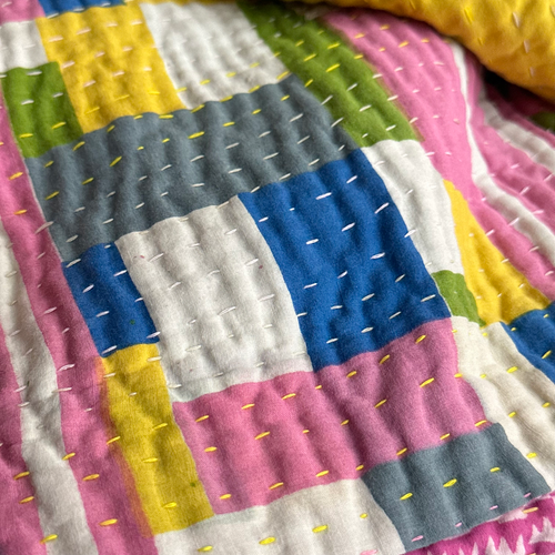 Vintage Sari Double Bedcover (#604)