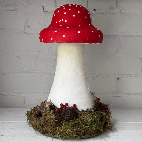 Handmade Wooden Mushroom Creation (#4) by Crystal Sloan