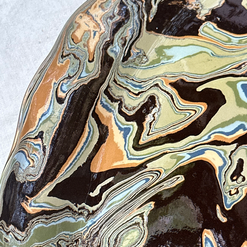 Marbled Fish Dish Platter in Papeete (PP #744)