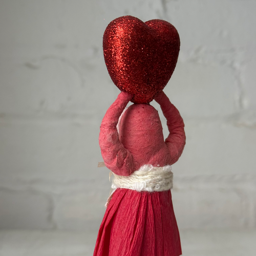 Spun Cotton Valentine's Day Girl with Heart #4