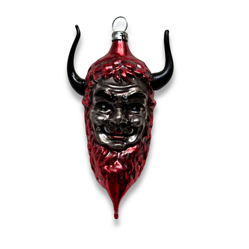 Nostalgic Red Krampus Pine Cone Ornament