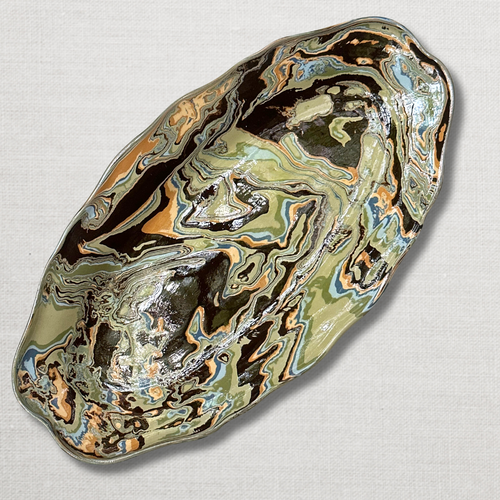 Marbled Fish Dish Platter in Papeete (PP #744)